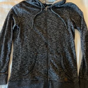 ROXY Dark Gray Zip-Up Hoodie